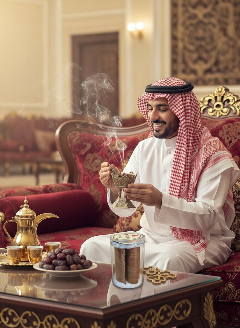 كوتونتك أعواد البخور من خشب العود – عطر فاخر طبيعي مصنوع يدويًا، 32 لفة من بخور العود للتأمل والشفاء واليوغا والعلاج بالروائح (بدون روائح مضافة، مثالي لمحبي خشب العود). - Image 3